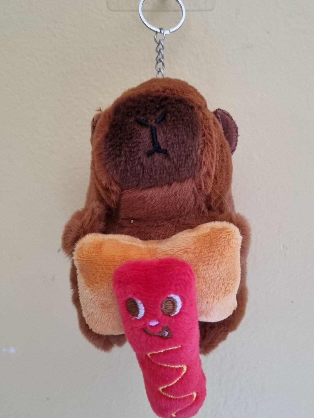 Cute Capybara Kids Bag Keychain Soft Plush Stuffed Toy Plushies Bag Accessories